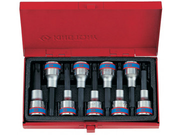 Набор торцевых насадок 1/2&quot, TORX, Т20-Т60 мм, L = 80 мм, 9 предметов KING TONY 4119PR