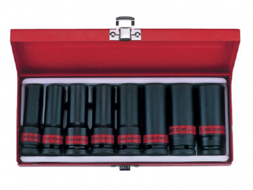 Набор ударных глубоких торцевых головок 1/2&quot, шестигранные, 1/2&quot-15/16&quot, 8 предметов KING TONY 4410SP