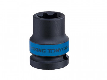 Головка торцевая ударная TORX Е-стандарт 1/2&quot, E18, L = 38 мм KING TONY 457518M
