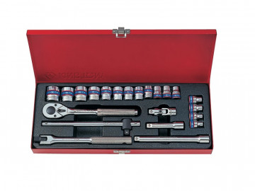 Набор торцевых головок с принадлежностями, 22 предмета KING TONY 3523MR