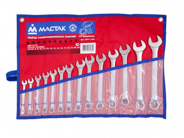 Набор комбинированных ключей, 8-24 мм, 14 предметов МАСТАК 0211-14P