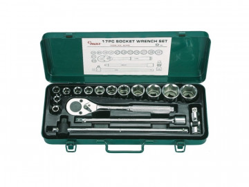 Комплект 12-гранных головок 10-32мм 17 шт Hans 4618-2M