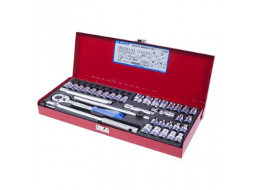 Набор торцевых головок с принадлежностями 3/8, шестигранные, 6-19 мм 36 предметов KING TONY 3534MR