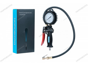 Пистолет для подкачки колес с жидкостным манометром 80 мм NORDBERG TI62