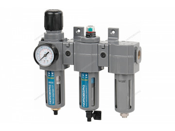 Фильтр воздушный с редуктором, 5 мкм + фильтр тонкой очистки, 0,01 мкм + осушитель 1/2