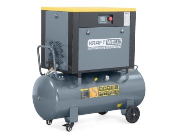 Компрессор винтовой 680 л/мин, 10 бар, 200 л, 380В KraftWell арт. KRW-PSC680-200L